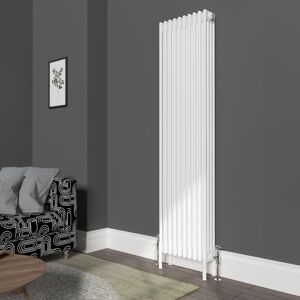 NRG - Traditional 4 Column Radiator Cast Iron Style Heating Rads Vertical White 1800x470mm