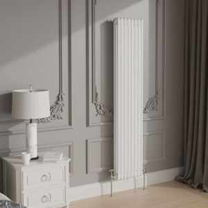 NRG - Traditional Cast Iron Style Radiator 1800x382mm Vertical 3 Column White