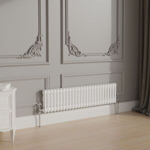 NRG - White Traditional Cast Iron Style Radiator Central Heating Rads Horizontal 2 Column 300x1190mm