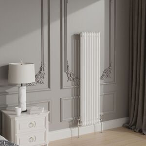 NRG - White Traditional Cast Iron Style Radiator Central Heating Rads Vertical 2 Column 1500x380mm