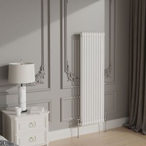 NRG - White Traditional Cast Iron Style Radiator Central Heating Rads Vertical 2 Column 1500x470mm
