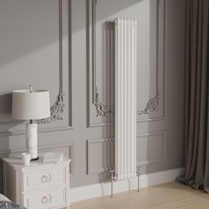 NRG - White Traditional Cast Iron Style Radiator Central Heating Rads Vertical 2 Column 1800x290mm
