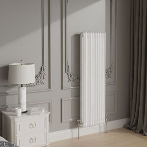 NRG - White Traditional Cast Iron Style Radiator Central Heating Rads Vertical 3 Column 1500x470mm
