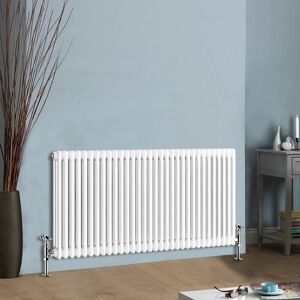 NRG - White Traditional Cast Iron Style Radiator Central Heating Rads Horizontal 3 Column 600x1460mm
