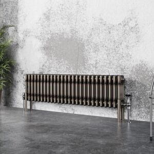 NRG - Traditional Cast Iron Style Radiator Raw Metal Central Heating 3 Column 300x1192mm