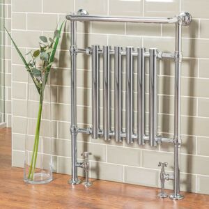 NRG - Traditional Designer Bathroom Heated Towel Radiator Rail Warmer 952 x 659 mm Chrome