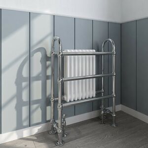 NRG - Traditional Double Heated Towel Rail Bathroom Column Radiator 904 x 674 mm White