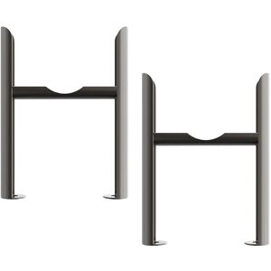 Warmehaus - Traditional Radiator Floor Legs 2PC/Set 4 Column Raw Metal