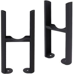 Warmehaus - Traditional Radiator Floor Mounting Legs 2PC Set 3 Column Black