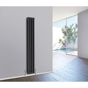 NRG - Traditional Radiator Cast Iron Style Radiator 3 Column Anthracite 1500x200mm