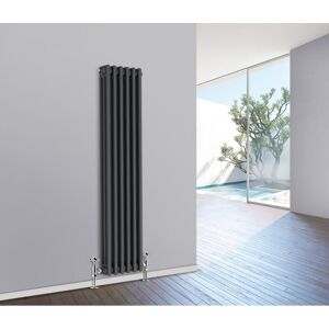 NRG - Traditional Radiator Cast Iron Style Radiator 3 Column Anthracite 1500 x 290mm