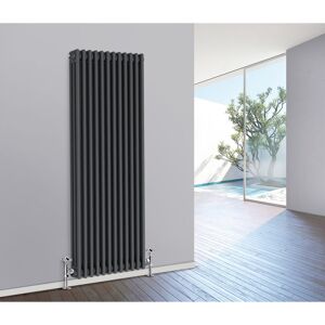 NRG - Traditional Cast Iron Style Radiator Vertical 3 Column Anthracite 1800 x 560mm