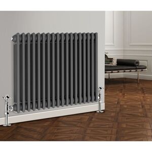 NRG - Traditional Radiator Cast Iron Style Radiator 3 Column Anthracite 600 x 830mm
