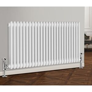 NRG - Traditional Radiator Cast Iron Style Radiator 3 Column White 600 x 1190mm