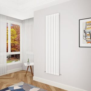 AICA SANITAIRE Acezanble White Oval Column Radiator 1800 x 472mm Single Panel