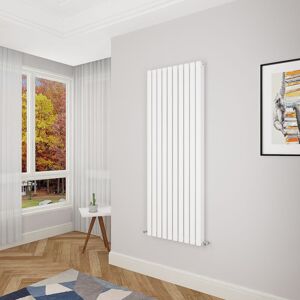 AICA SANITAIRE Acezanble White Oval Column Radiator 1600 x 590mm Double Panel