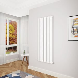 AICA SANITAIRE Acezanble White Oval Column Radiator 1600 x 590mm Single Panel