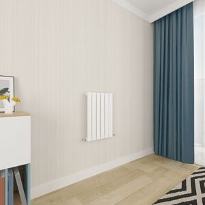 AICA SANITAIRE Acezanble White Flat Panel Radiator 600 x 408mm Single Panel