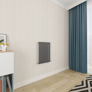 AICA SANITAIRE Acezanble Anthracite Flat Panel Radiator 600 x 408mm Single Panel