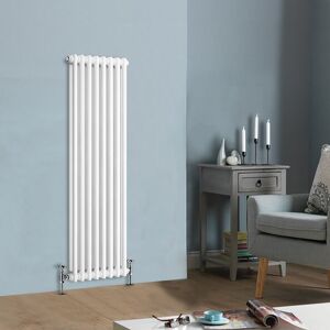 NRG - Traditional White Vertical Cast Iron Radiator Double Column 1500 x 380 mm
