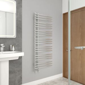 Warmehaus - 1250x500mm Designer Bathroom Heated Towel Rail Radiator Chrome