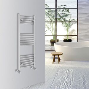 Warmehaus - Curved Bathroom Heated Towel Rail 1000x400mm Chrome