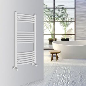 WarmeHaus Curved Bathroom Heated Towel Rail 1000x500mm White