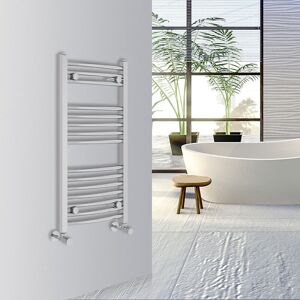 Warmehaus - Curved Bathroom Heated Towel Rail 800x400mm Chrome
