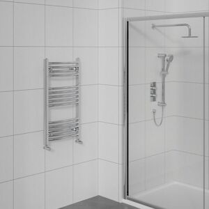 Warmehaus - Curved Heated Towel Warmer Bathroom Radiator Chrome 800x500mm