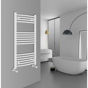 WarmeHaus Curved White Bathroom Ladder Radiator 1000x500mm