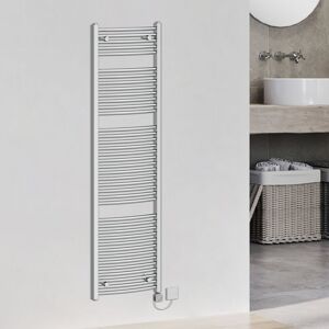 WARMEHAUS Curved Thermostatic Electric Heated Towel Warmer Chrome 1800x500