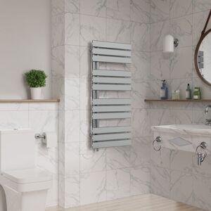 Warmehaus - Flat Panel Electric Heated Towel Rail Chrome 1126x500mm