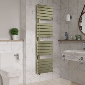 Warmehaus - Flat Panel Electric Heated Towel Rail Brushed Brass 1800x500mm