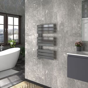 Warmehaus - Heated Towel Radiator Flat Panel Gunmetal 824x500mm