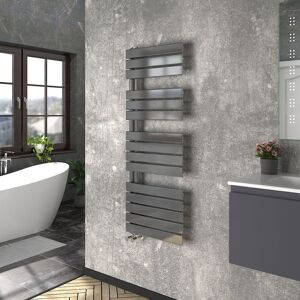 Warmehaus - Heated Towel Radiator Flat Panel Gunmetal 1380x500mm