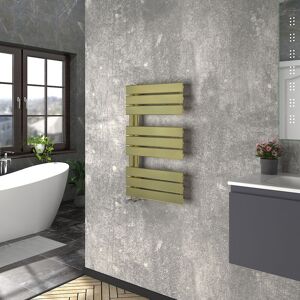 Warmehaus - Heated Towel Radiator Flat Panel Brushed Brass 824x500mm