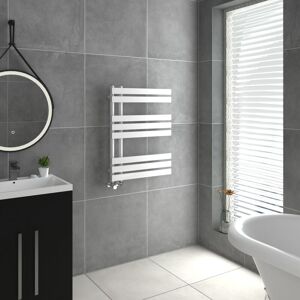 Warmehaus - d Shape Bathroom Radiator Warmer White 800x600mm