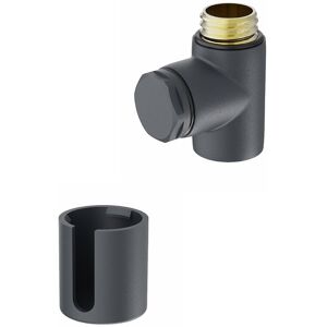 Warmehaus - Electric Heating Element Cover Cap & t Piece with End Plug for Bathroom Heated Towel Rail Radiator Anthracite