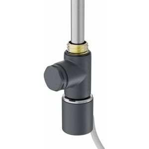 WarmeHaus Electric Heating Element Dual Fuel + Cover Cap + T Piece with End Plug for Heated Towel Rail Warmer Bathroom Radiators 400W Anthracite