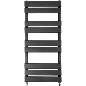 WarmeHaus Flat Panel Anthracite Bathroom Heated Towel Rail Ladder Radiator Warmer 1000x450mm