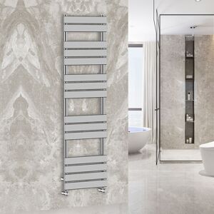 Warmehaus - Flat Panel Bathroom Heated Towel Rail Radiator Ladder Chrome 1600x450mm
