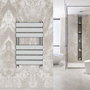 Warmehaus - Flat Panel Bathroom Heated Towel Rail Radiator Ladder Chrome 650x400mm
