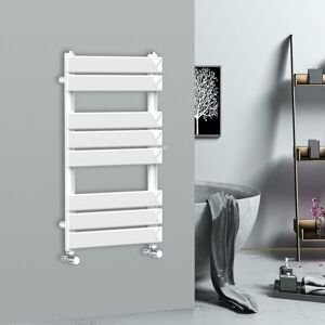 Warmehaus - Flat Panel Bathroom Heated Towel Rail Radiator Ladder White 800x450mm