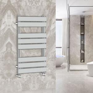 Warmehaus - Flat Panel Bathroom Heated Towel Rail Radiator Ladder Chrome 800x450mm