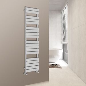 Warmehaus - Flat Panel Bathroom Heated Towel Rail Radiator Ladder Chrome 1800x450mm