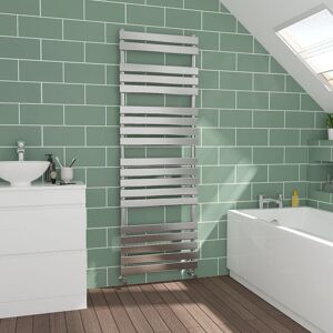 Warmehaus - Flat Panel Chrome Towel Radiator Bathroom Heated Rail 1800x600mm