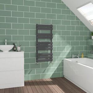 Warmehaus - Flat Panel Sand Grey Bathroom Heated Towel Radiator 1000x450mm