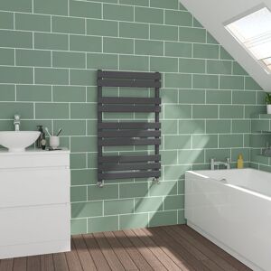Warmehaus - Flat Panel Sand Grey Bathroom Heated Towel Radiator 1000x600mm