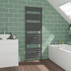 Warmehaus - Flat Panel Sand Grey Bathroom Heated Towel Radiator 1800x600mm
