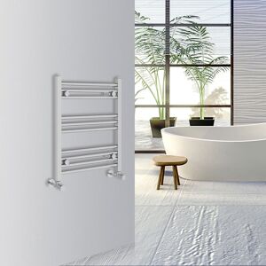 Straight Bathroom Heated Towel Rail Warmer Radiator Central Heating 600x500mm Chrome - Warmehaus